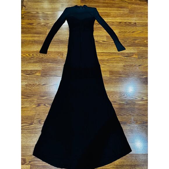 STAUD Black Mesh Detail Maxi Dress - Picture 11 of 11